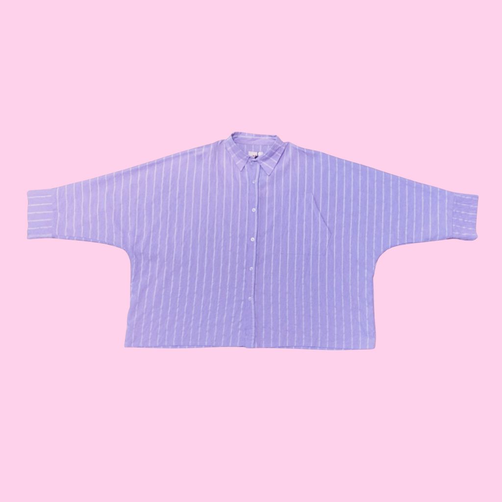 KEMEJA SEKAIN HAERIN 2.0 - เสื้อเชิ้ตผู้หญิง Oversize น่ารัก Oversize Poplin เสื้อเชิ้ตแขนยาว Unisex
