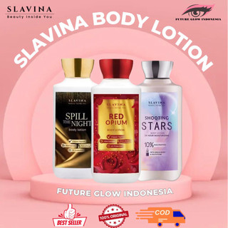 Slavina Body Lotion 200ml | Brightening | 10% Niaciamide | 200ml | by Nagita Slavina Mama gigi