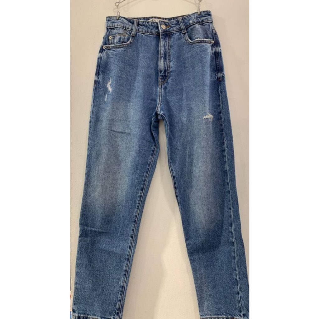 ZARA Long Ripped Jeans