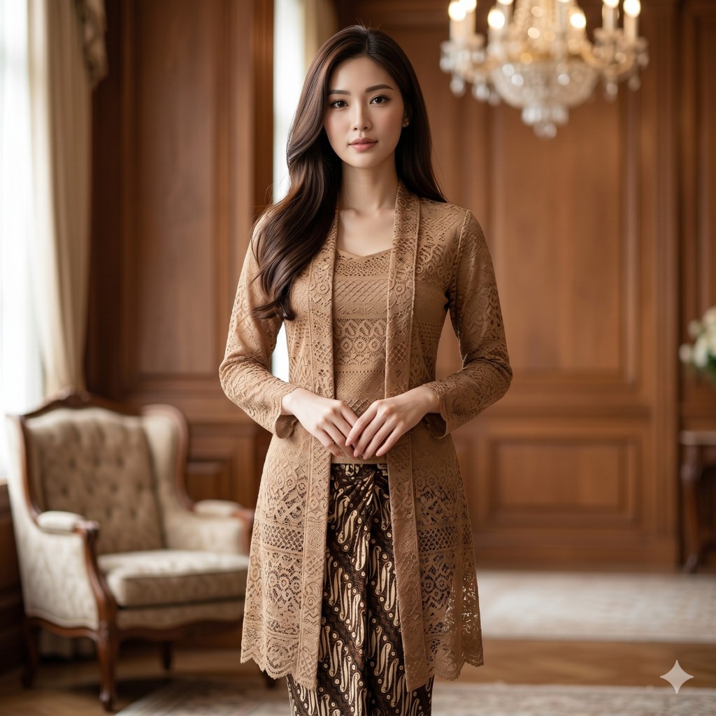 ดอกมะลิน้อย Modern Kubaru Kebaya Set - Modern Decade Kebaya - Modern Rutu Tunic Kebaya - Modern Grad