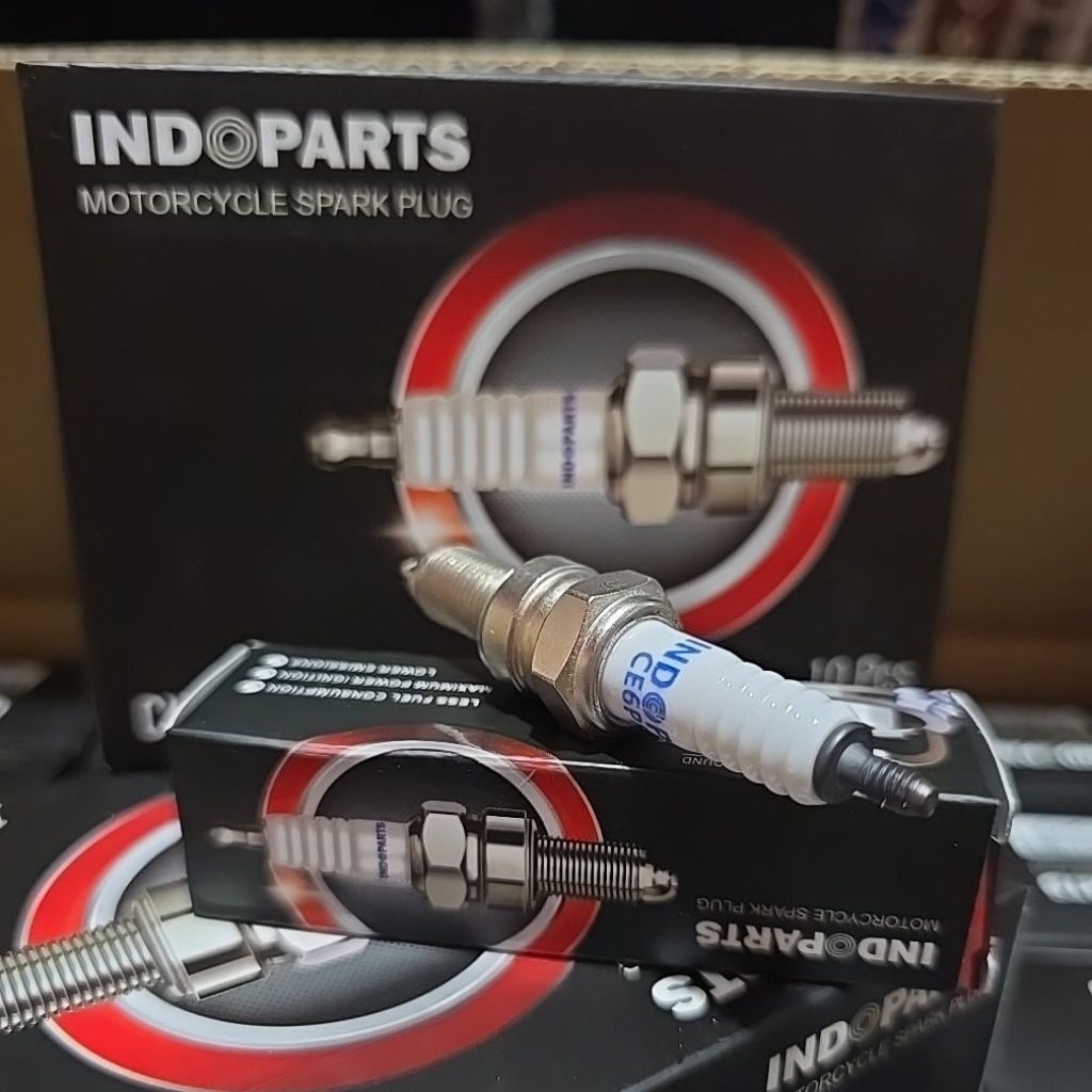 INDOPARTS CE6PR-95 LONG SPARK PLUG ราคา 10 ชิ้น ของแท้ 100% สําหรับ MOTORCYCLES, MIO, MIO J, MIO M3,