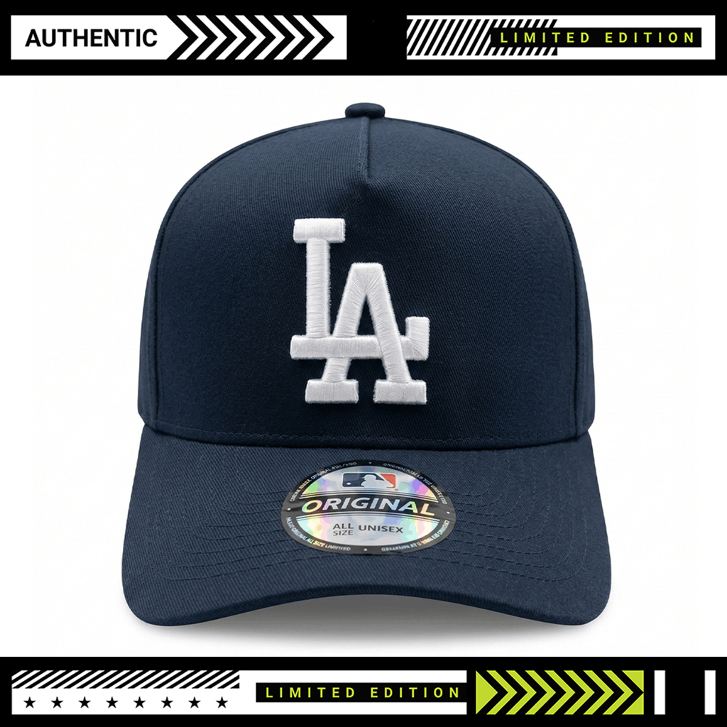 LA White Navy MLB Hat - กรอบ A-Frame 9Forty คุณภาพสูงระดับพรีเมียม
