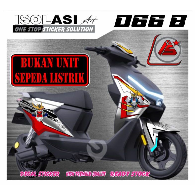 Gundam D66B สติกเกอร์รูปลอกเต็มรูปแบบสําหรับ Uwinfly D66b/T78B ไฟฟ้าจักรยาน - สติกเกอร์ d66b gundam 