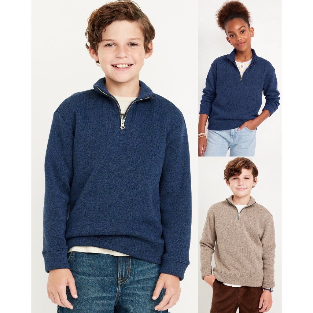 Junior ABG OLN Fleece Quarter-Zip Pullover Sweater - 2388