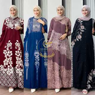 Dress Wanita - Gamis Twill Ori Premium Motif Terbaru Berkualitas Ukuran M L XL XXL Batik Pekalongan Home Dress Busui Friendly Full Kancing Tanpa Rempel