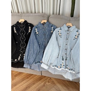 GRUFY BLOUSE JEANS BORDIR