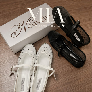 Mia Mary Jane Polka - Flat Shoes Wanita - Korean Style - Lucu - Nyaman