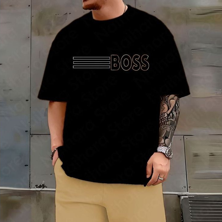เสื้อยืด DISTRO สกรีนลาย B0SS LINES ขนาดใหญ่ พรีเมี่ยม AVAILABLE ใน JUMBO SIZE (M - 6XL) COOL, THICK