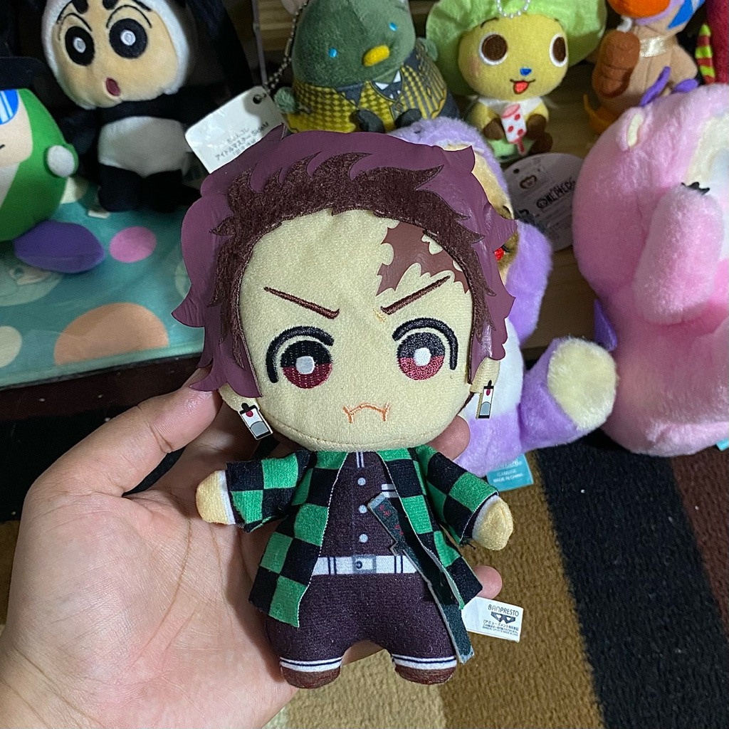 GANTUNGAN Demon Slayer Kimetsuไม่มีYaiba Tomonuiตุ๊กตาTanjiro Kamadoพร้อมพวงกุญแจน่ารักอะนิเมะเด็กพว