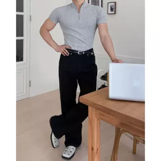 MENS TIGHT ZIPPER BODYFIT SLIMFIT FASHION TOP