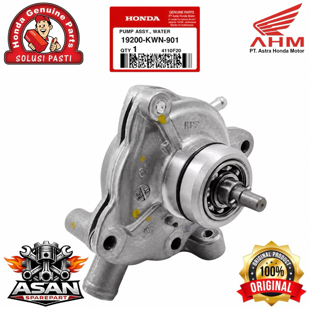 19200-KWN-901 ปั๊มน้ําหม้อน้ําปั๊มน้ํา HONDA VARIO 125 TECHNO, VARIO 150, PCX 150 Original AHM