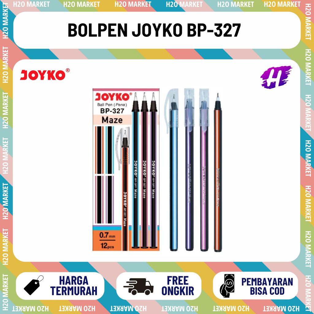 [H2O] Joyko Ball Pen BP-327 Maze 0.7mm สีฟ้า | 1 ชิ้น