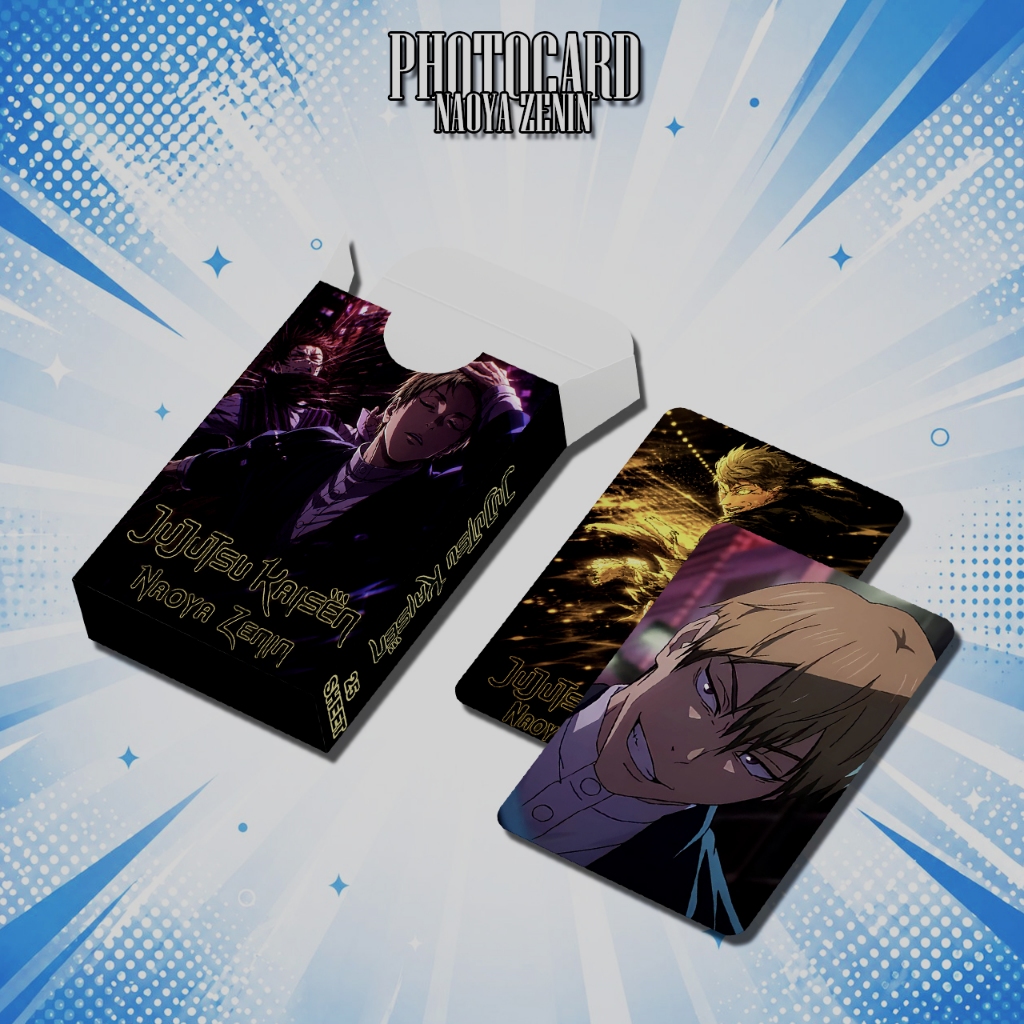 Jujutsu Kaisen Naoya Zenin Photocard อะนิเมะภาพประกอบอะนิเมะคอลเลกชันการ์ด