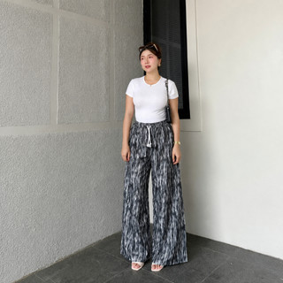 Everyday Pants - Striped Pants - Celana Panjang Wanita Baggy Kantor Kuliah - Kulot Pinstripe - Celana Formal Casual Wanita