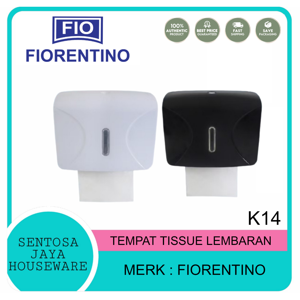 FIORETINO BRAND SQUARE SHEET TISSUE HOLDER / TISSUE DISPENSER / TISSUE HOLDER