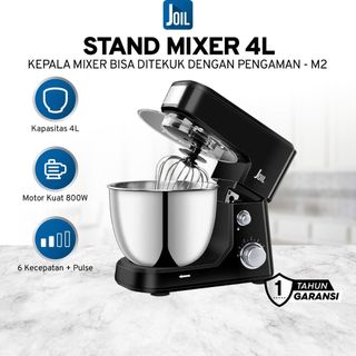 Joil Stand Mixer 4L Mangkuk Stainless Steel 6 Speed - M2