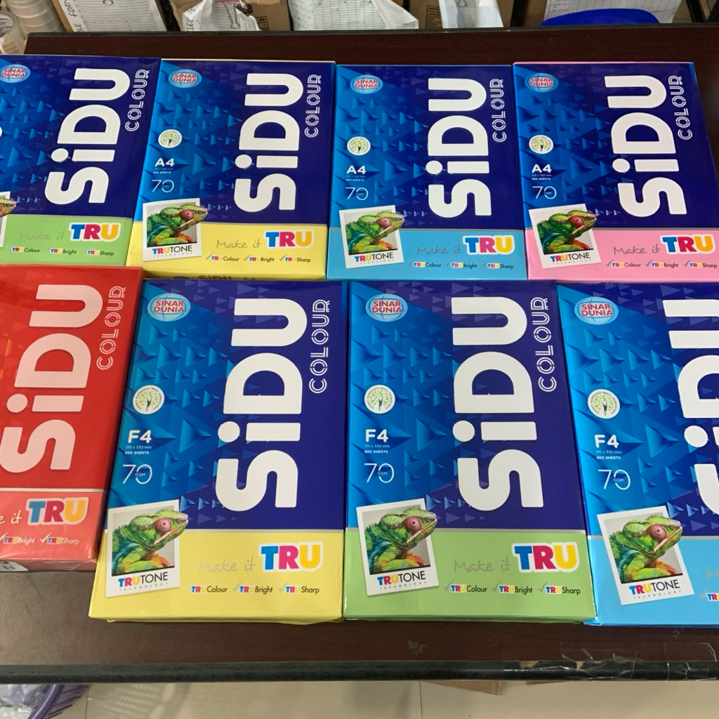 SIDU A4 70gsm A4 80gsm F4 70gsm สี HVS กระดาษ