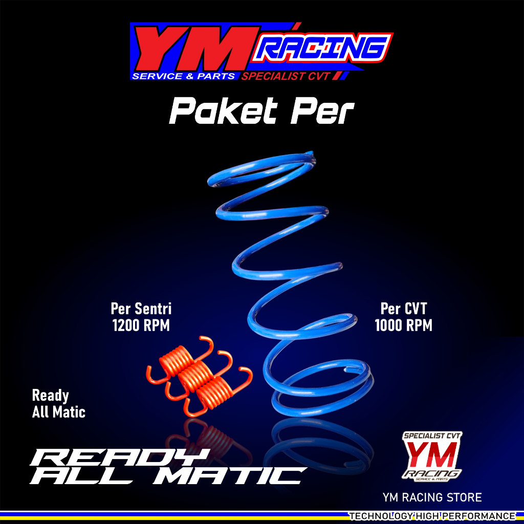 1000 RPM CVT SPRING PACKAGE PLUS 1200 RPM CENTRI SPRING สําหรับรถจักรยานยนต์อัตโนมัติทั้งหมด / 1000 