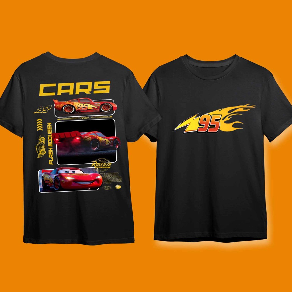 {Unit Price} เสื้อยืดคู่รัก Lightning McQueen และ Sally | เสื้อผ้าคู่รักสําหรับผู้ชายและผู้หญิงเสื้อ