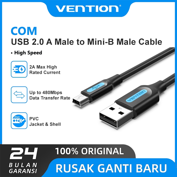 Vention COM 5 Pin USB 2.0 to Mini USB Male Data Cable