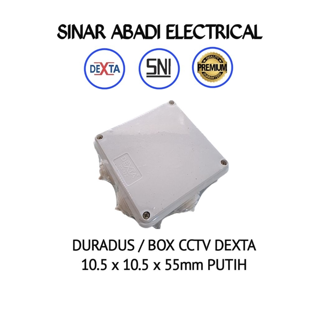 DEXTA Duradus 3/4 10cm Durados 10.5 x 10.5 x 55mm Junction Box CCTV - สีขาว