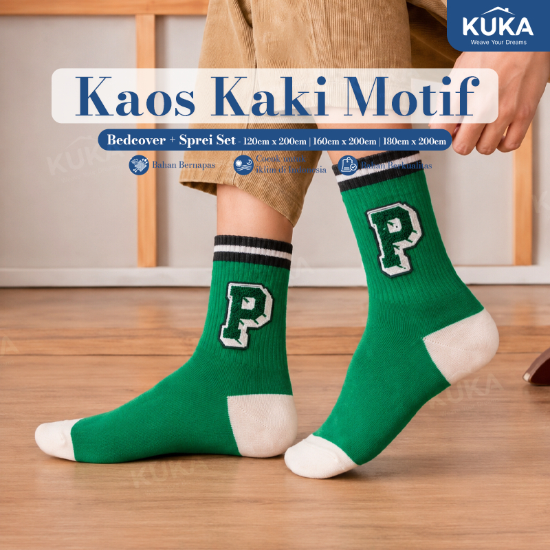 Kuka Gallery Sock - ถุงเท้ายาว Unisex พร้อม Oldscool Sport Motif
