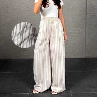 Terbaru Celanakudot panjang kekinian Kulot garis Wanita dewasa Highwaist pants Strip baggy kantor kerja kuliah jumbo