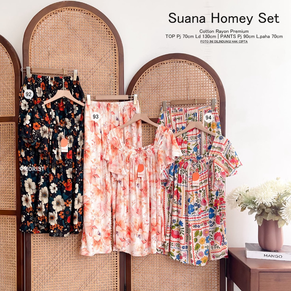 SUANA HOMEY SET BY MORIST SET ผลิตในผ้าฝ้ายที่เย็นสบายและสบาย