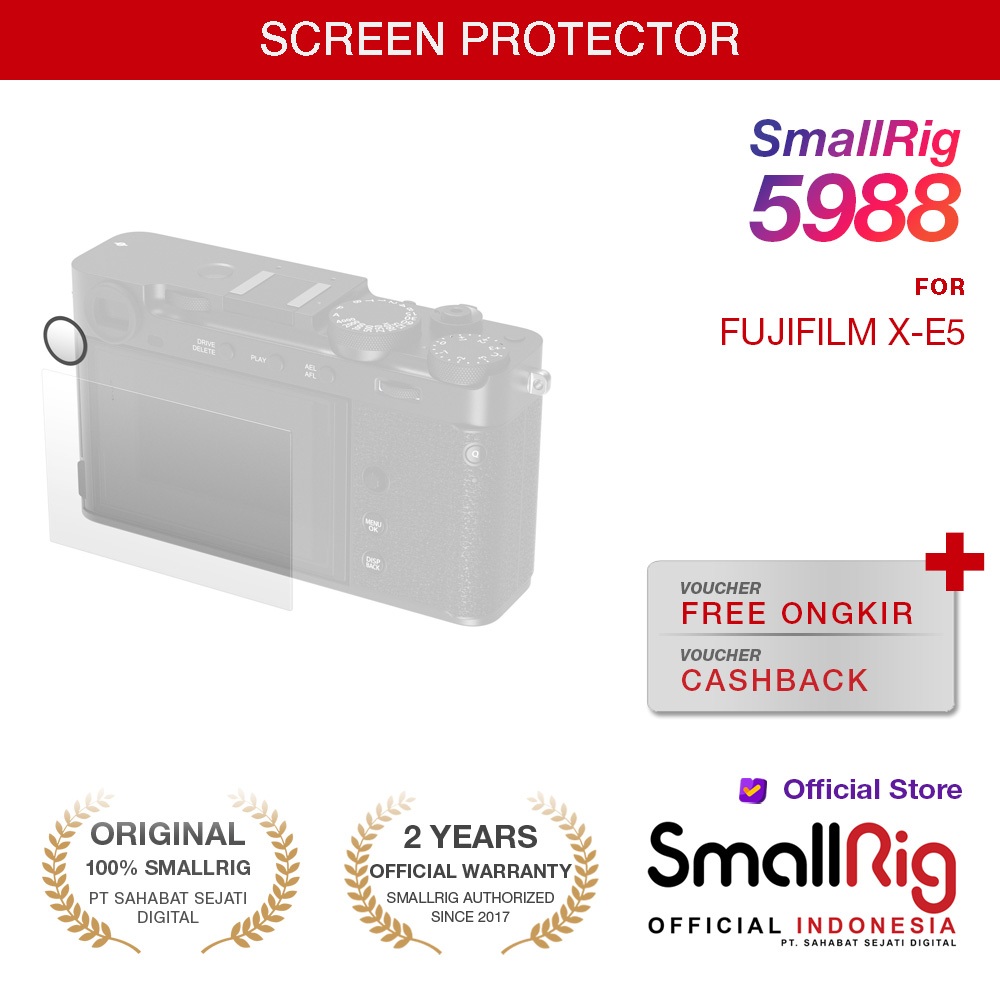 ตัวป้องกันหน้าจอ SmallRig สําหรับ FUJIFILM X-E5 5988