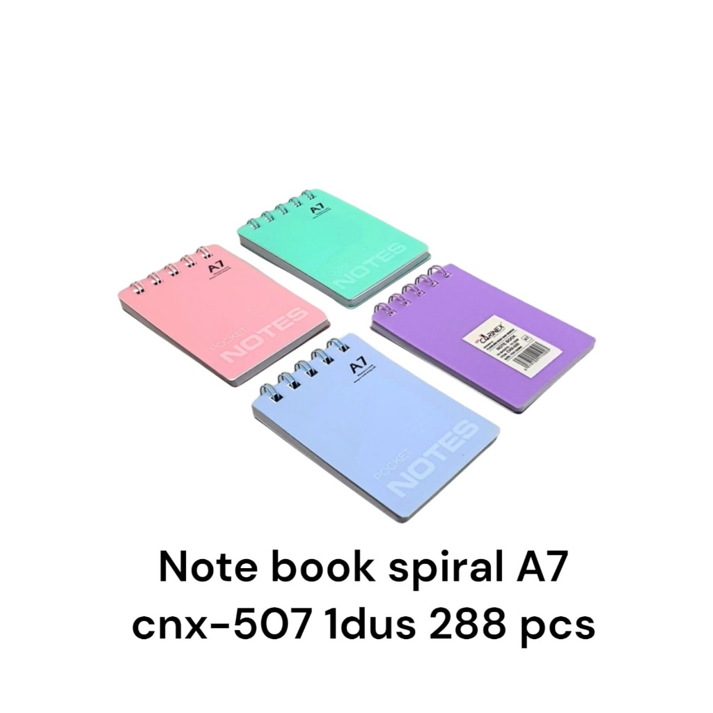 Carinex Notebook Spiral A7 500/Notebook Line A7 Line/Notebook Agenda Line A7 Spiral/Per Pcs