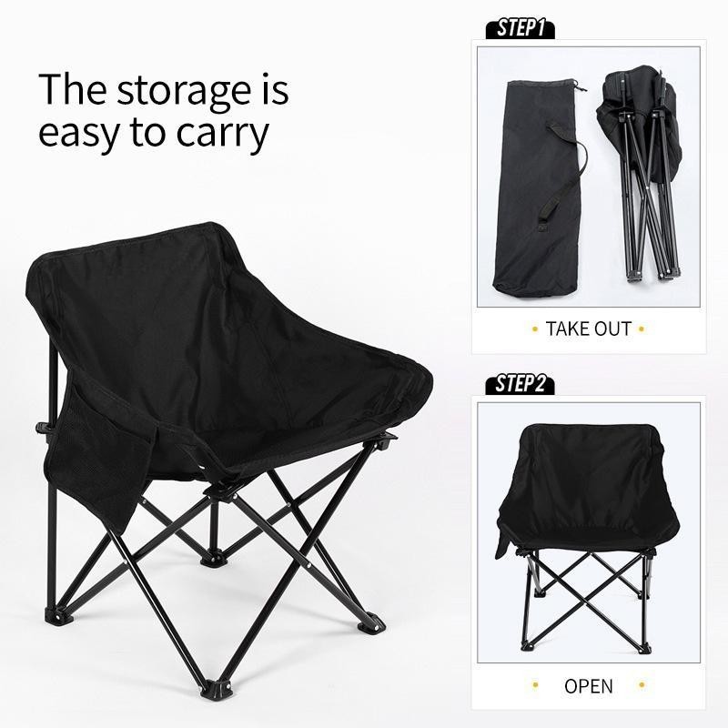 Outdoor Camping เก้าอี้พับ Oxford แบบพกพาพับได้ 600D 59x45x68 ซม.