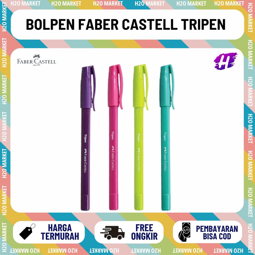 [H2O] Faber-Castell 0.7mm MixBarrel Black Ink Box Tripen Ballpen (1 ชิ้น)