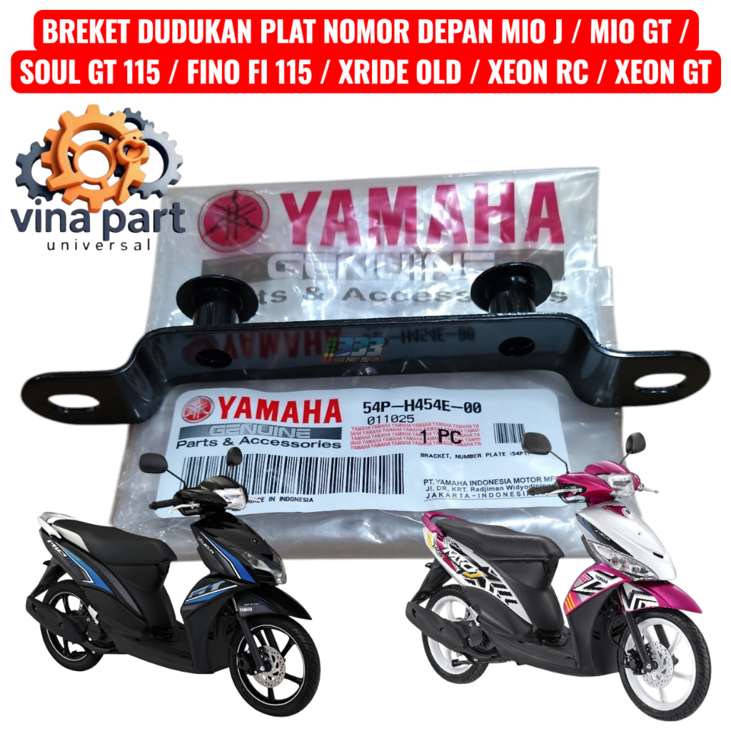 ขายึดป้ายทะเบียนด้านหน้า Mio J GT Fino FI Soul GT 115 Xride Old 54P-H454E-00 Original YGP