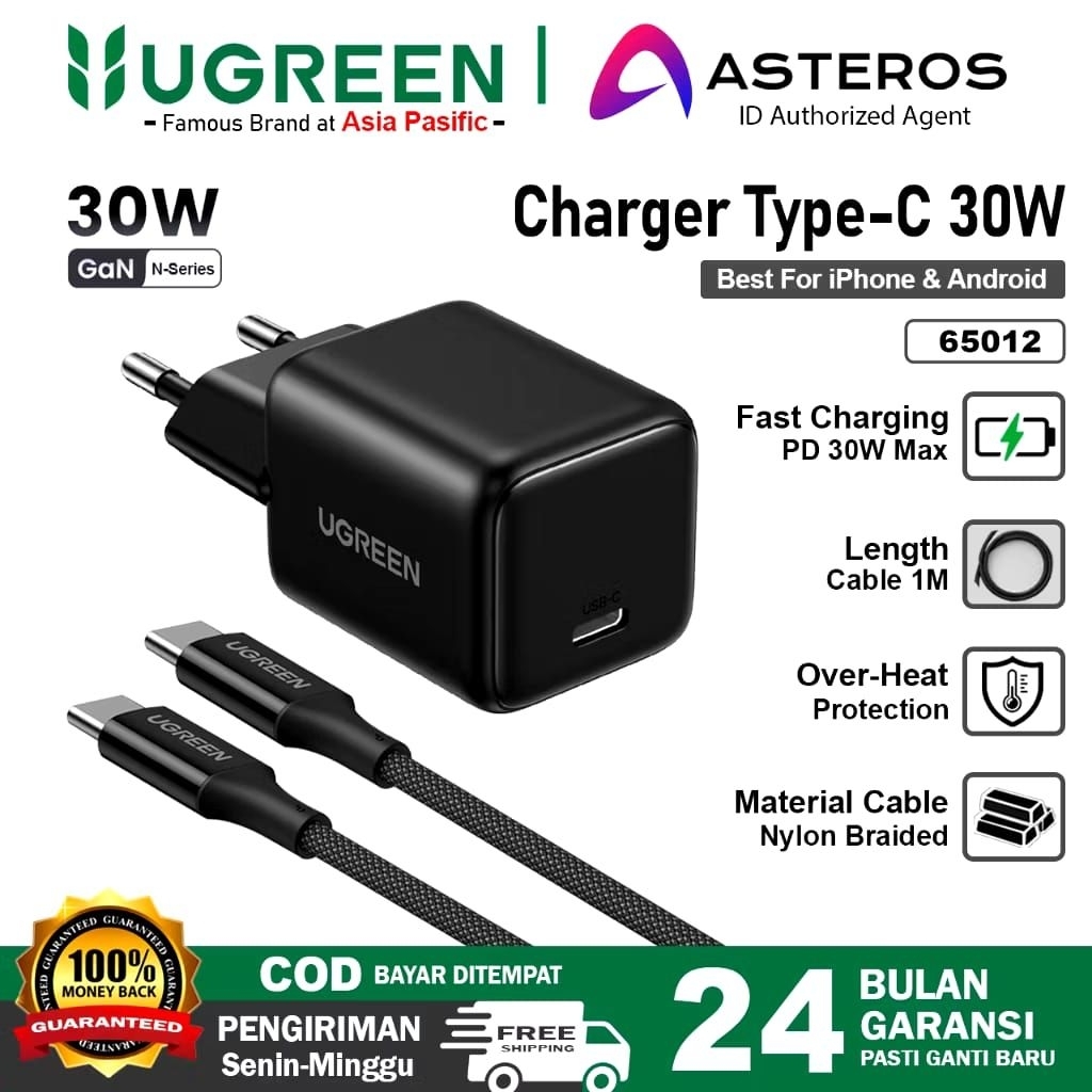 UGREEN 30W TYPE C TO TYPE C FAST CHARGER C TO C 30 วัตต์