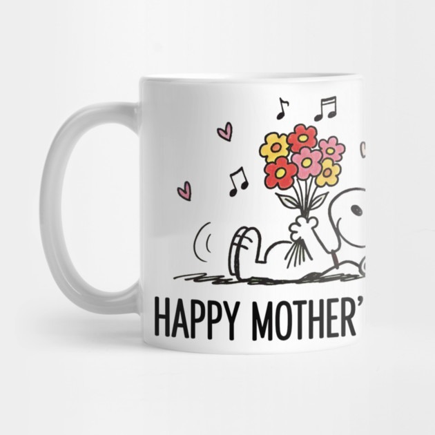 Peanut Mothers Day strong Snoopy, Happy Mothers Day - แก้วชาวันแม่