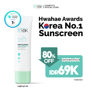 [ED 12/2026]YBK Sunscreen Wajah Korea SPF 50+ PA++++, Menenangkan Kulit Sensitif, Centella dan Ceramide, Melembapkan Optimal, Atasi Kulit Berminyak, Perlindungan UV & Blue Light Sunblock, Perkuat & Perbaiki Skin Barrier 50ML