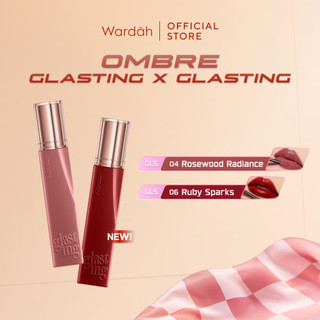 WARDAH Ombre Glasting Liquid Lip + Matte Lip Cream -Lip-Stain-Lipgloss-Lipstik-Lip Matte-Lipcream-Lip Cream- Glossy Longlasting Waterproof Tahan Lama - Glaze Lip - Liptint Anak Sekolah - Makeup