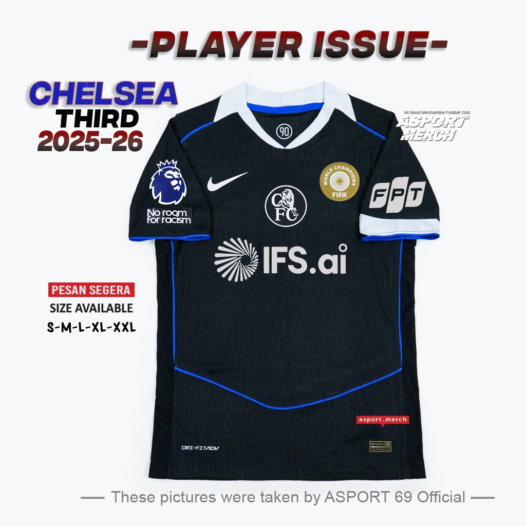 JERSEY ISSUE PLAYER CHELSEA third 2025 2026 PI