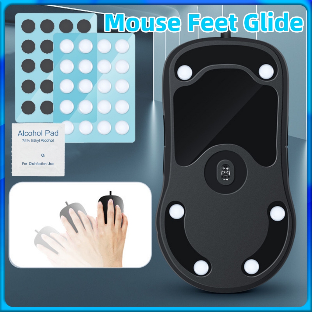 เท้าเมาส์ / Mousefeet Skates Premium Enhanced Superlight Dot ICE Universal 20PCS Mouse Feet Footwear