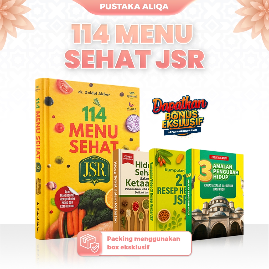Aliqa Library - หนังสือ 114 Original JSR HEALTHY MENU โดย dr. Zaidul Akbar Full Color & Hard Cover