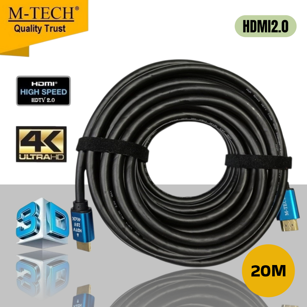 M-Tech HDMI Cable Version 2.0 4K HDTV Premium 20m