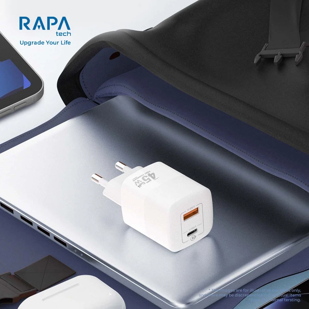 หัวชาร์จ HP RAPAtech GaN CH5120 45W Dual Port USB-C และ USB-A thumbnail 7