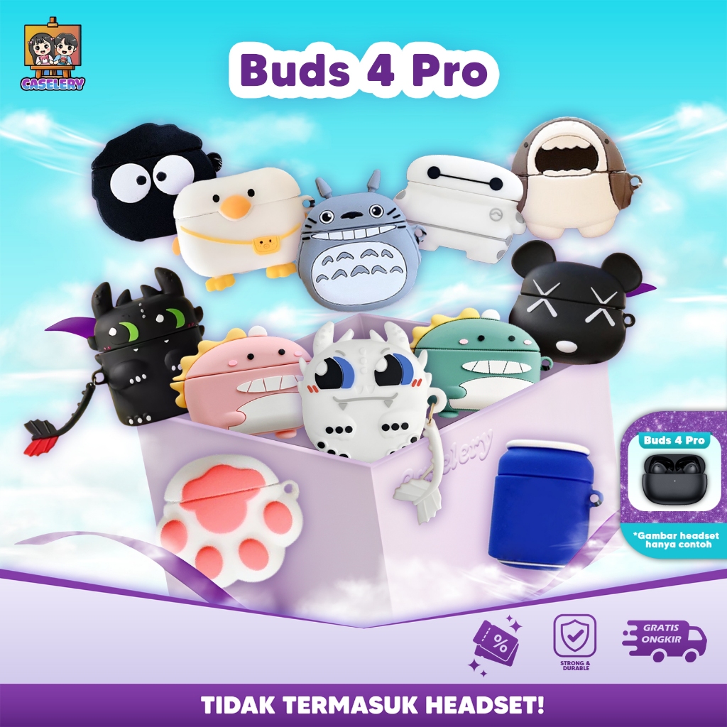 [RP] Redmi Buds 4 Pro Case Cover TWS Silicon Cartoon Character