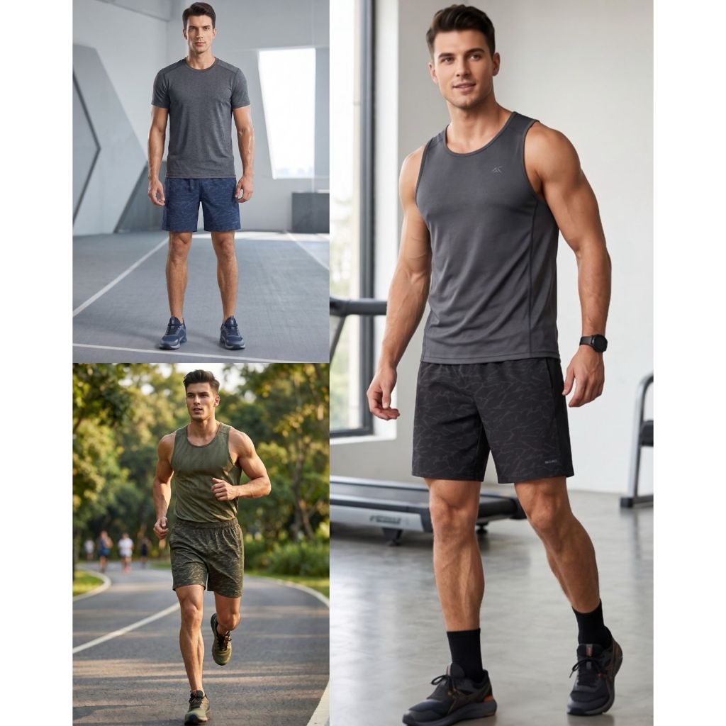 SKR Qwick-Dry Mens Athletic Training Running Shorts - 2444
