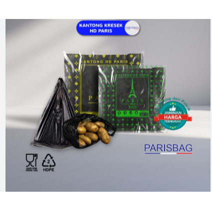 PackagingYA HD PARIS ถุงพลาสติกสีดําสีดํา UK 35 UK 40 JUMBO ถุงพลาสติกสีดํา