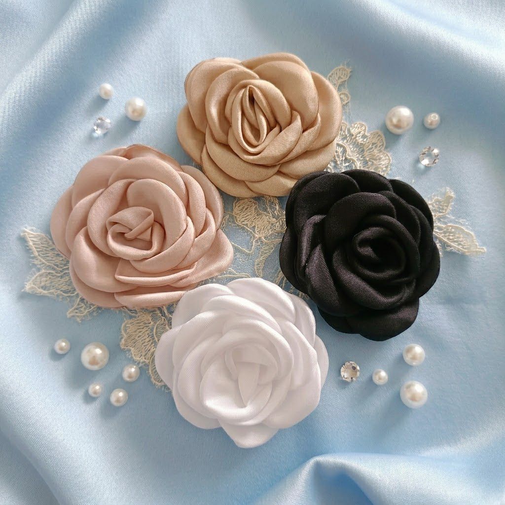 MAWAR ACC ROSE FLOWER SHOES รองเท้าแตะผ้าต่อชิ้น