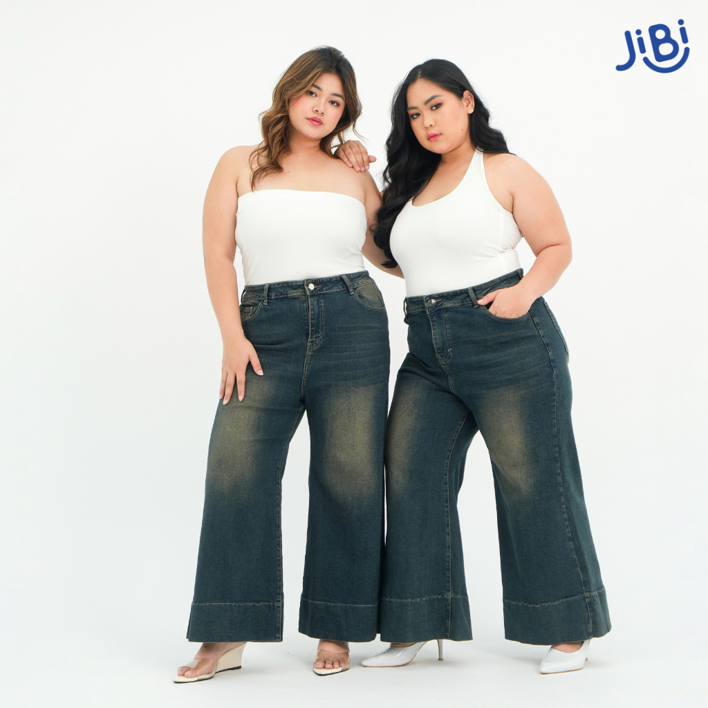 JIBI | Chic Highwaist Jeans - Petite Jeans - กางเกงยีนส์ Baggy