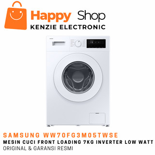 SAMSUNG WW70FG3M05TWSE Mesin cuci front loading 7kg inverter low watt hygienic steam wash ww70fg