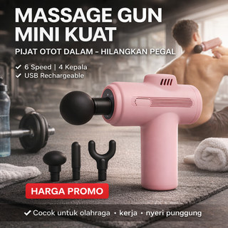 Massage Gun Elektrik – Alat Pijat Otot untuk Relaksasi Harian | Ringan, Praktis | Bukan Alat Medis