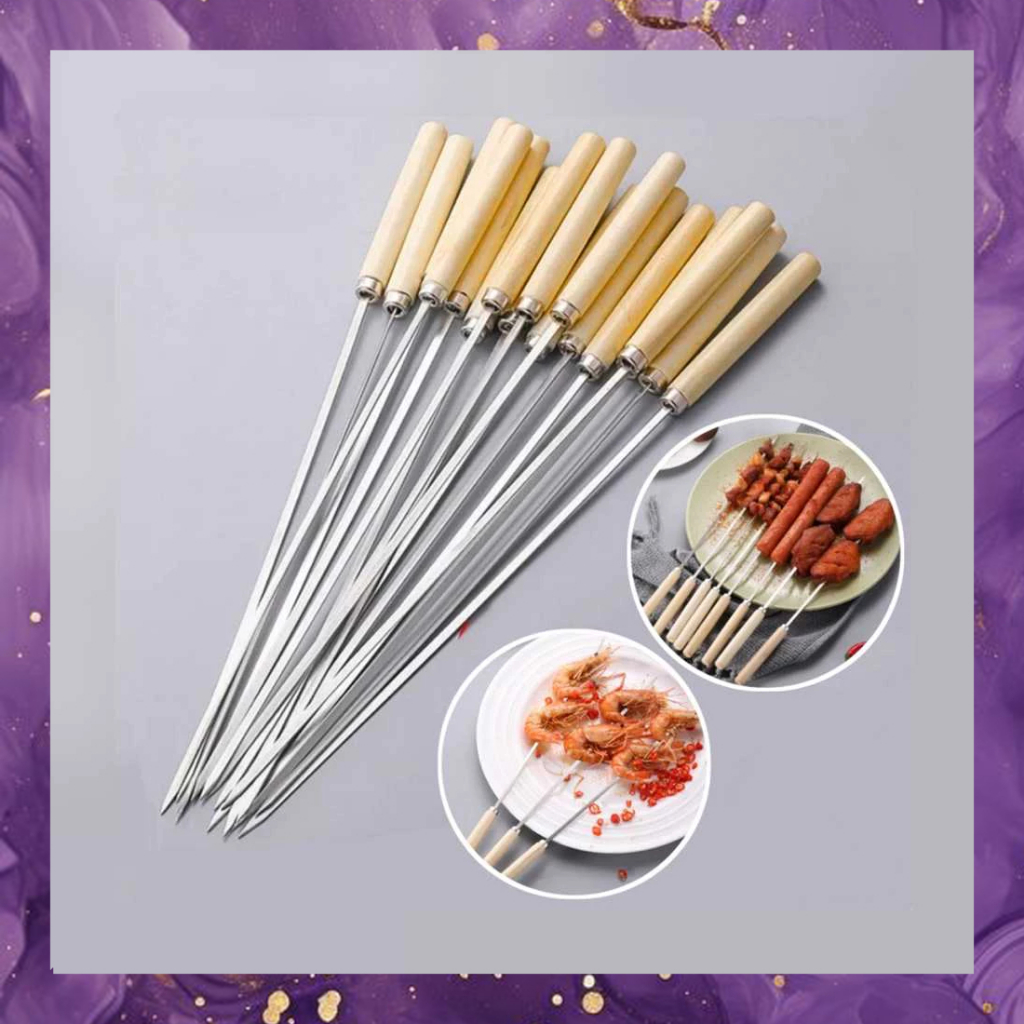(SBA) STAINLESS Satay Skewers BBQ Meat Skewers ข้าวโพดไก่เนื้อเสียบไม้ AD5515B1